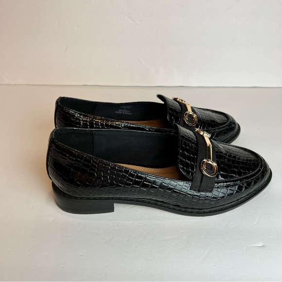ASOS Vegan Mock Croc Gold Hardware Slip On Oxford Loafers Women’s UK 5 / US 7.5 - Picture 16 of 16